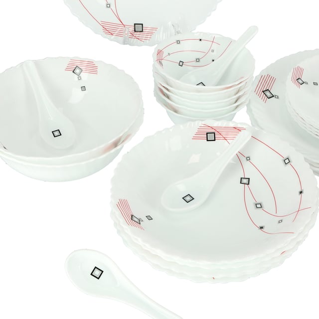 Royalford 33Pcs Opalware Dinner Set RF8982