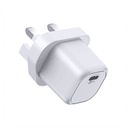 شاحن جوال (مقبس شاحن) 30 واط - أبيض WiWU GAN FAST CHARGER UK TYPE-C POWER ADAPTER