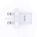 شاحن جوال (مقبس شاحن) 30 واط - أبيض WiWU GAN FAST CHARGER UK TYPE-C POWER ADAPTER