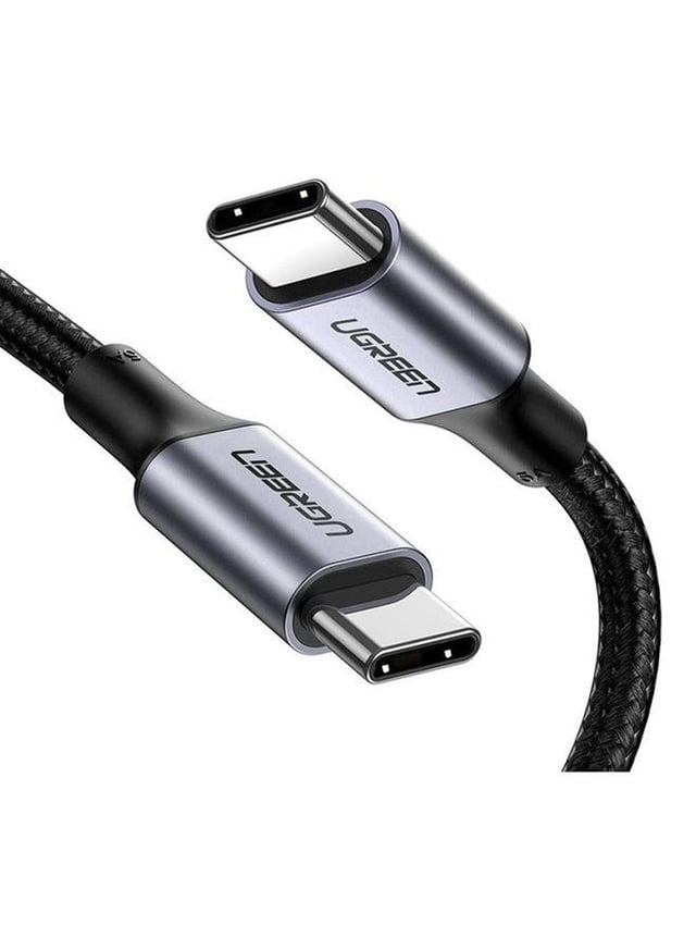 UGREEN USB C Cable, Nylon-Braided USB-C to USB-C 2.0 Cord Compatible for iPad mini/Pro/New MacBook, Galaxy S21+, S21Ultra, Huawei P30 P20, Xiaomi 11Ultra, etc-1M Black