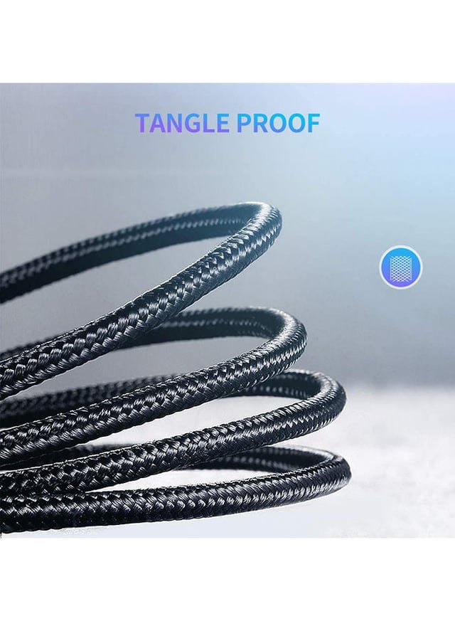 UGREEN USB C Cable, Nylon-Braided USB-C to USB-C 2.0 Cord Compatible for iPad mini/Pro/New MacBook, Galaxy S21+, S21Ultra, Huawei P30 P20, Xiaomi 11Ultra, etc-1M Black