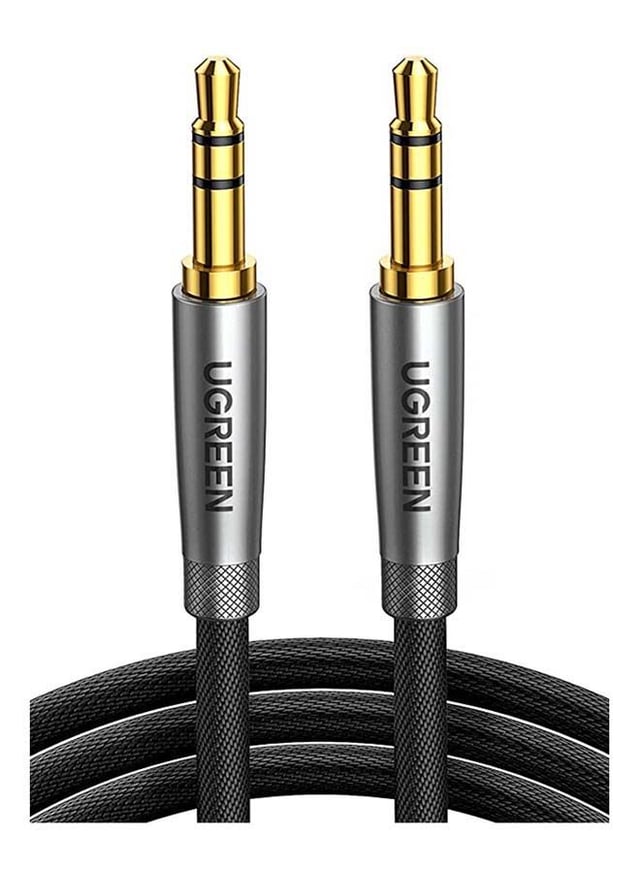 UGREEN 1M 3.5mm Audio Cable Aux Cable Braided Male to Male Stereo Auxiliary Aux Jack for iPhone iPad Samsung Smartphones Tablets Car Home Stereos Headphones Speaker Black