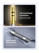 UGREEN 1M 3.5mm Audio Cable Aux Cable Braided Male to Male Stereo Auxiliary Aux Jack for iPhone iPad Samsung Smartphones Tablets Car Home Stereos Headphones Speaker Black