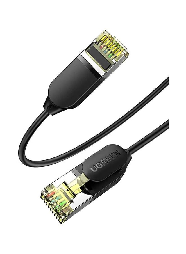 UGREEN Ethernet Cable Ultra Slim CAT 7 Network Cord High Speed 10Gbps 600MHz Gigabit Lan RJ45 Patch Wire U/FTP for Xbox PS5/PS4 WiFi Extender Smart TV Modem Router TV Box-2M Black