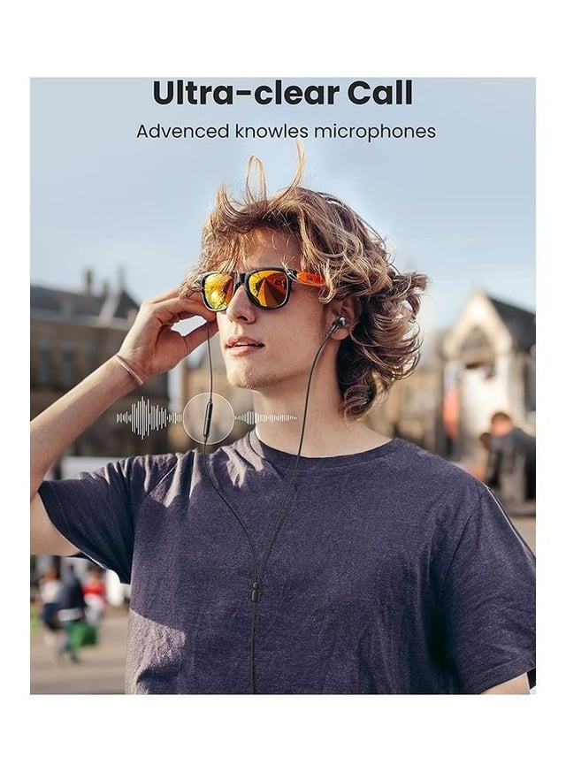 سماعات سلك بمنفذ تايب سي عازلة للضوضاء أسود يوجرين Ugreen Black Noise Isolation USB-C  In-ear Headphone