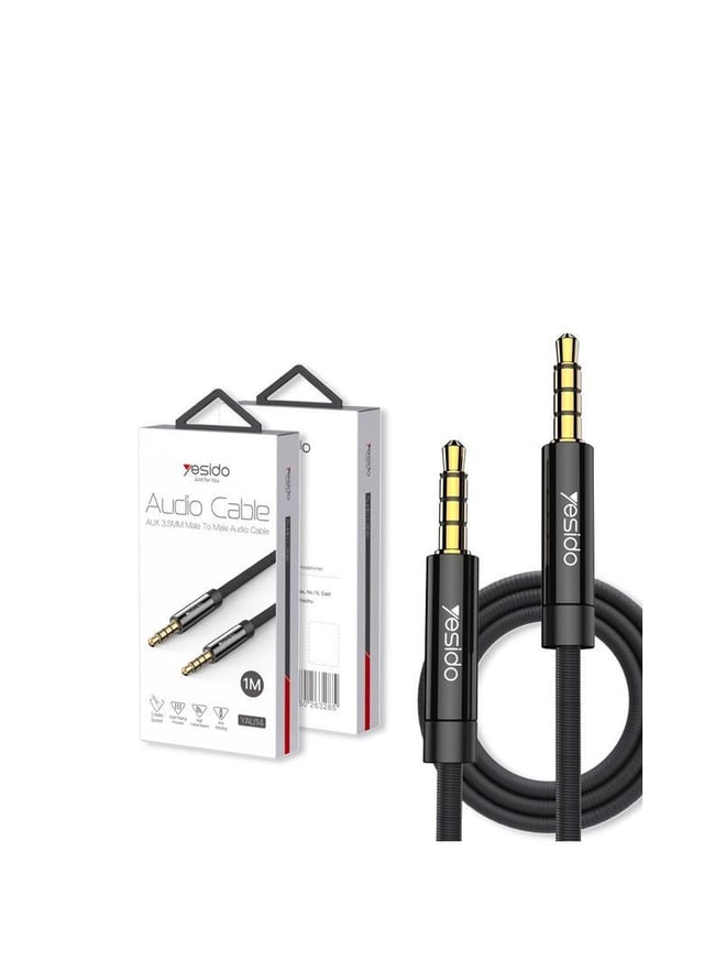 Yesido AUX 3.5MM Male To Male Audio Cable Black