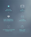 بروجكتر صغير لاسلكي للجوال محمول بالبطارية Merlin Cube HD Mini