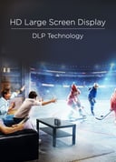 بروجكتر صغير لاسلكي للجوال محمول بالبطارية Merlin Cube HD Mini