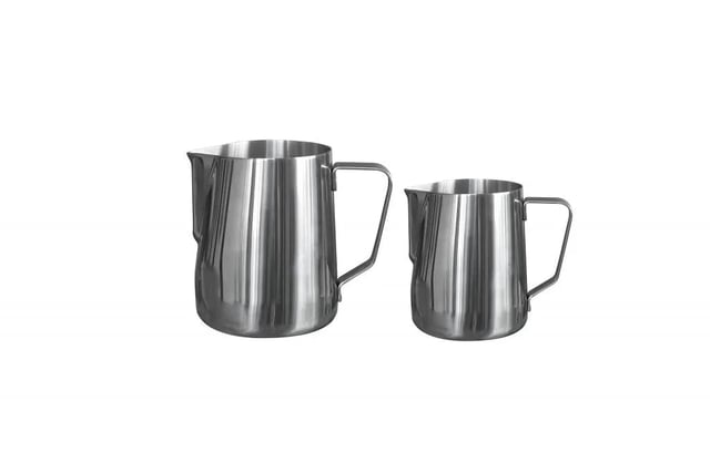 بيتشر حليب لتحضير القهوة 360 مل ستانلس ستيل | Crema Pro Polished Milk Jug Pitcher