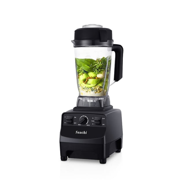 خلاط كهربائي بشفرات فولاذية بقوة 1500W Saachi Heavy Duty Commercial Blender