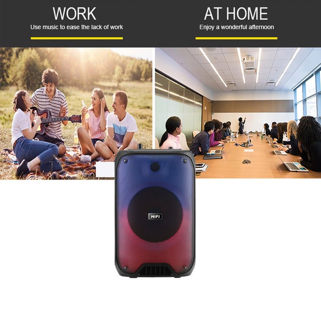 CRONY RX-6168 Speaker portable blututh speaker dancing speaker with flame light 10W party outdoor speaker