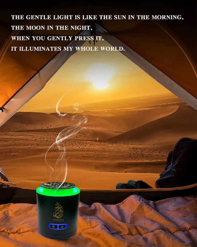 مبخرة كهربائية صغيرة قابلة للشحن كروني CRONY 004 Round Bukhoor electric bakhoor Luxury Incense Burner