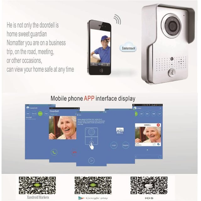 جرس باب مع كاميرا كروني Crony Wireless Video Doorbell