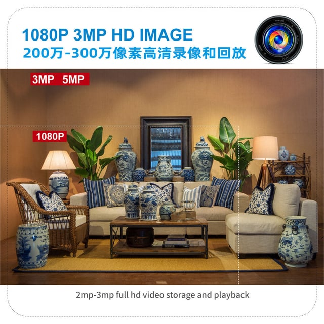 كاميرا مراقبة لاسلكية  كروني Camera dual light HD night vision wireless أبيض Crony