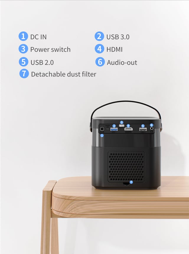 بروجكتر محمول للمعلمين بنظام أندرويد CRONY K5 upright Projector 800 ANSI