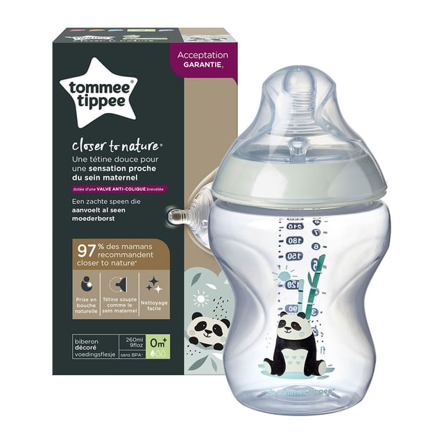 رضاعة أطفال ضد المغص بلاستيك 260ml  Tommee Tippee Advanced Anti-Colic Feeding Bottle