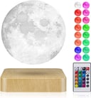 مصباح ضوء القمر Levitating LED Moon Lamp Floating and Spinning 3D