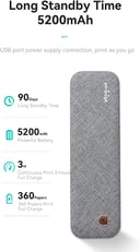 طابعة محمولة حرارية بالبلوتوث مع تطبيق ذكي PeriPage A40 Portable Thermal Printer