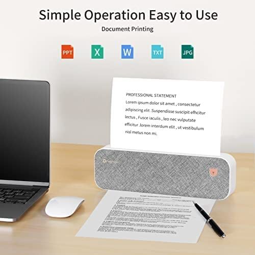 طابعة محمولة حرارية بالبلوتوث مع تطبيق ذكي PeriPage A40 Portable Thermal Printer