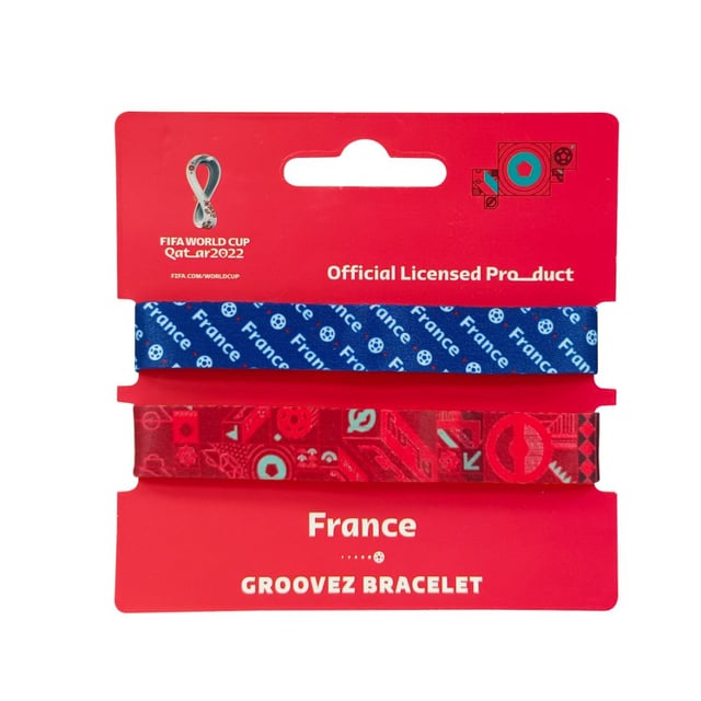 Fifa - Fabric Fashionable Qatar 2022 World Cup Country Team Nylon Wrist Band - France 1pc - Assorted