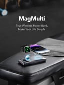 شاحن متنقل باوربانك ماج سيف 3 في 1 فيجر Veger MagMulti Wireless Power Bank سعة 10000 مللي أمبير