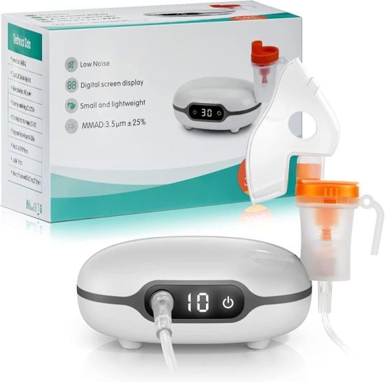 جهاز بخار منزلي مع مؤقت Handheld Compressor Nebulizer for with Timing Function