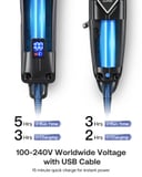 مجموعة حلاقة جلاكر 2 ماكينة حلاقة شعر الرأس واللحية مع رؤوس متعددة Glaker K11S+I11 Hair Clipper Set