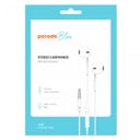 Porodo Blue Stereo Earphones with Aux Connector 3.5mm - White [ PB-STOAEP-WH ]