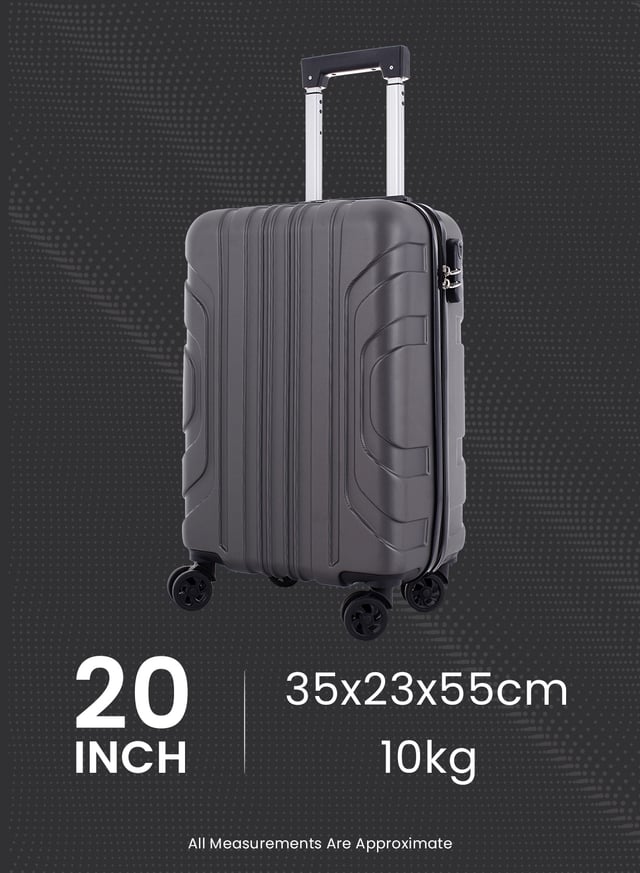 شنطة سفر صغيرة 20 انش صلبة بارا جوهن رصاصي PARA JOHN Travel Luggage Suitcase