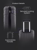 شنطة سفر صغيرة 20 انش صلبة بارا جوهن رصاصي PARA JOHN Travel Luggage Suitcase