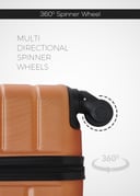 Para John Lightweight 2-Pieces Abs Hard Side Travel Luggage Trolley Bag Set With Lock For Men / Women / Unisex Hard Shell Strong