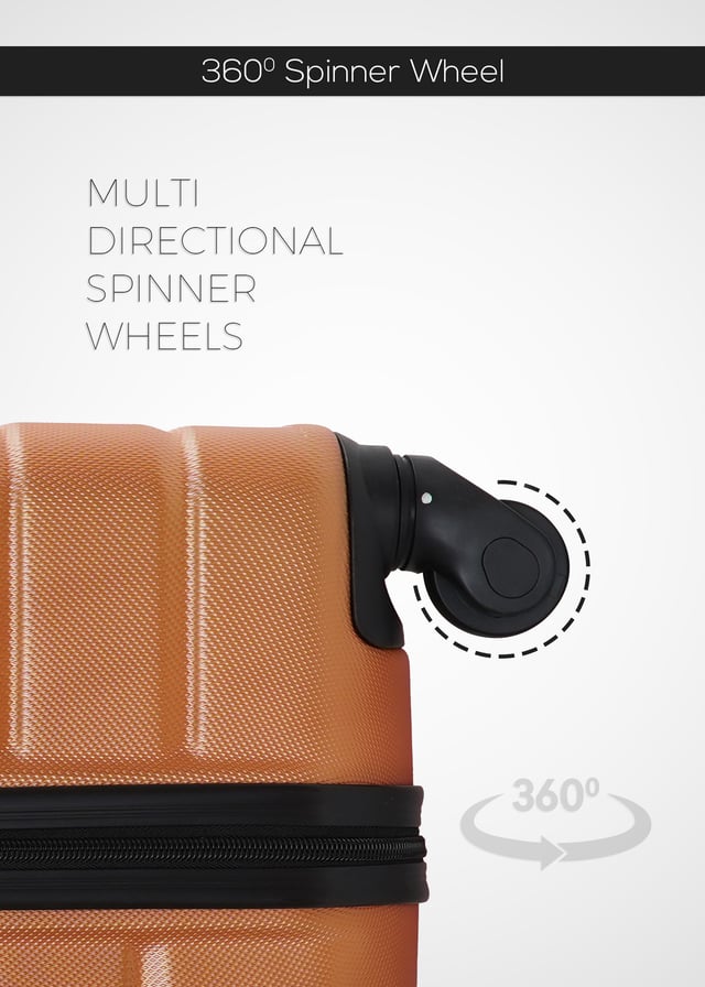 Para John Lightweight 2-Pieces Abs Hard Side Travel Luggage Trolley Bag Set With Lock For Men / Women / Unisex Hard Shell Strong