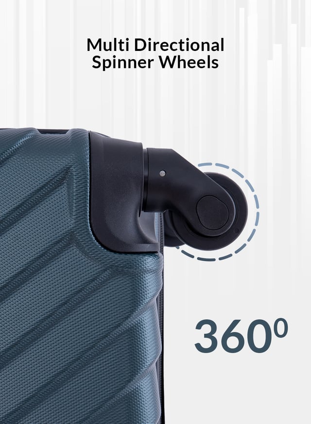 Para John Lightweight 2-Pieces Abs Hard Side Travel Luggage Trolley Bag Set With Lock For Men / Women / Unisex Hard Shell Strong