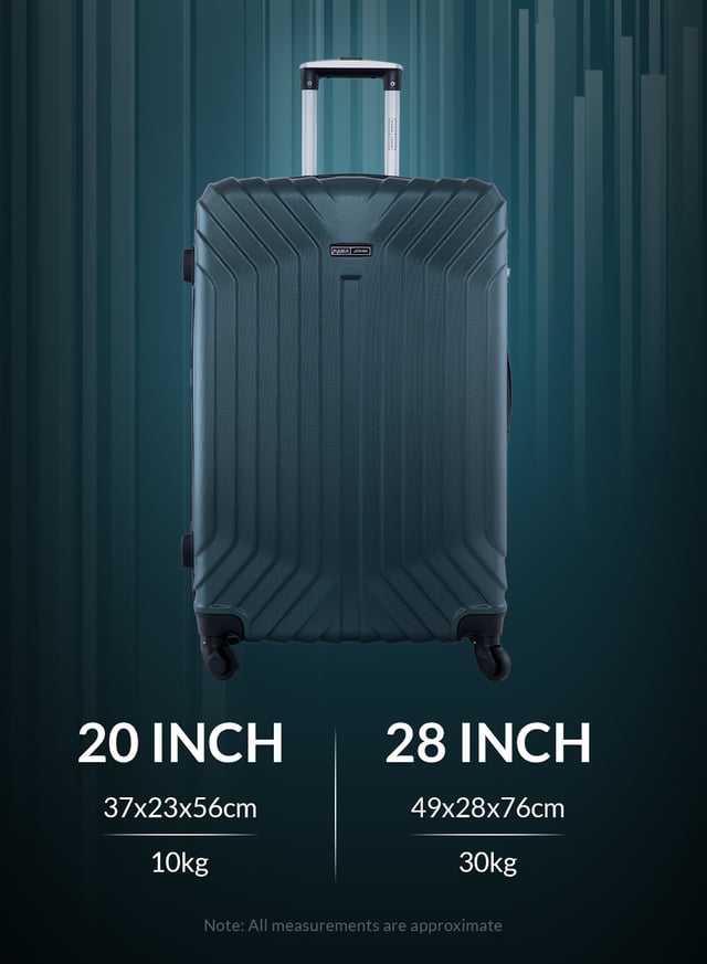 Para John Lightweight 2-Pieces Abs Hard Side Travel Luggage Trolley Bag Set With Lock For Men / Women / Unisex Hard Shell Strong