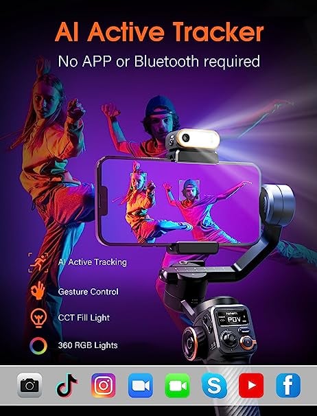 حامل جوال للتصوير هوهم اي ستيدي ام 6 مع ترايبود Hohem iSteady M6 Kit Gimbal Stabilizer For Smartphone