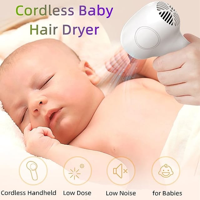 مجفف شعر صغير لاسلكي للأطفال Cordless Kids Mini Small Hair Blow Dryer for Baby Skin
