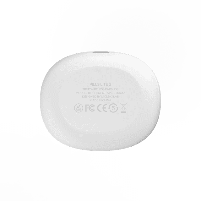 ايربودز لاسلكية بيلز لايت 3 ترو من موماكس لون أبيض Momax pills lite 3 true wireless earbuds
