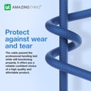 سلك شاحن ايفون لايتنينغ من يو اس بي سي ثاندر برو 3.2 أمبير 30 وات 1.1 متر لون أسود من أميزنغ ثينغ At thunder pro usb c to lightning