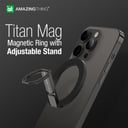 At titan magnetic phone ring with stand black