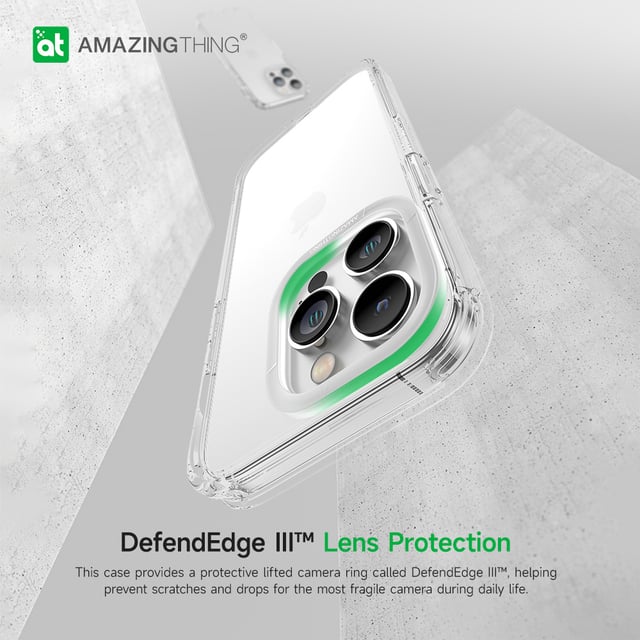 At iphone 14 pro 6.1'' explorer pro drop proof case clear