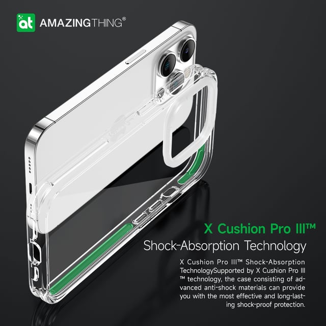 At iphone 14 pro 6.1'' explorer pro drop proof case clear