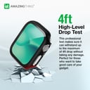 كفر ساعة ابل 41 مم مضاد للصدمات مع غطاء زجاجي مارسيكس سيريس 8 من أميزنغ ثينغ لون أسود At apple watch series 8 marsix