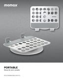 ستاند تابلت ميلا قابل للطي والتدوير من موماكس لون فضي Momax fold stand mila rotatable tablet stand