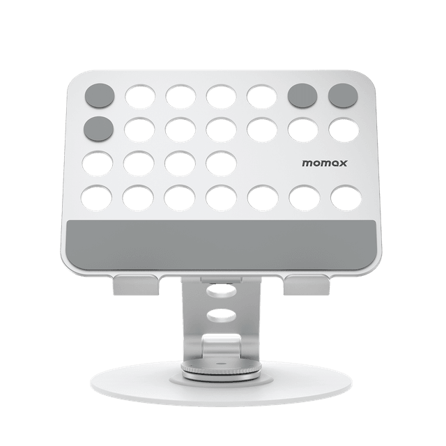 ستاند تابلت ميلا قابل للطي والتدوير من موماكس لون فضي Momax fold stand mila rotatable tablet stand