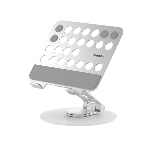 ستاند تابلت ميلا قابل للطي والتدوير من موماكس لون فضي Momax fold stand mila rotatable tablet stand