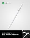 At stylus pen pro 2 with magnetic charging for ipad mini/pro/air white
