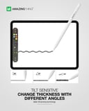 At stylus pen pro 2 with magnetic charging for ipad mini/pro/air white