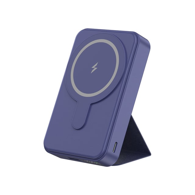 At thunder pro mag pd 10000mah power bank with holder purple