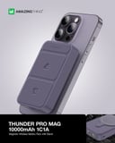 At thunder pro mag pd 10000mah power bank with holder black