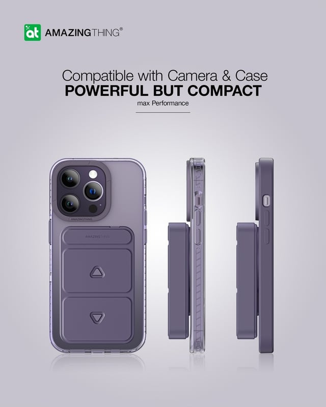 At thunder pro mag pd 10000mah power bank with holder black